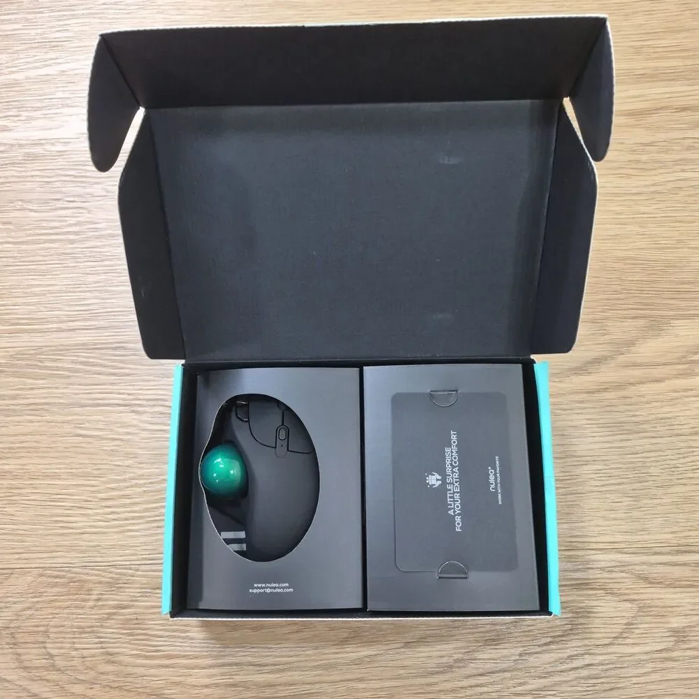 Nulea M501 Wireless Trackball Mouse, Rechargeable Ergonomic, Easy Thumb Control